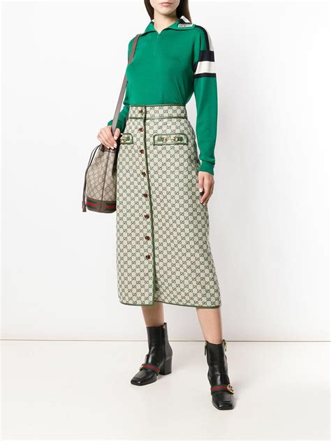 gucci jacket and skirt set|farfetch gucci skirt.